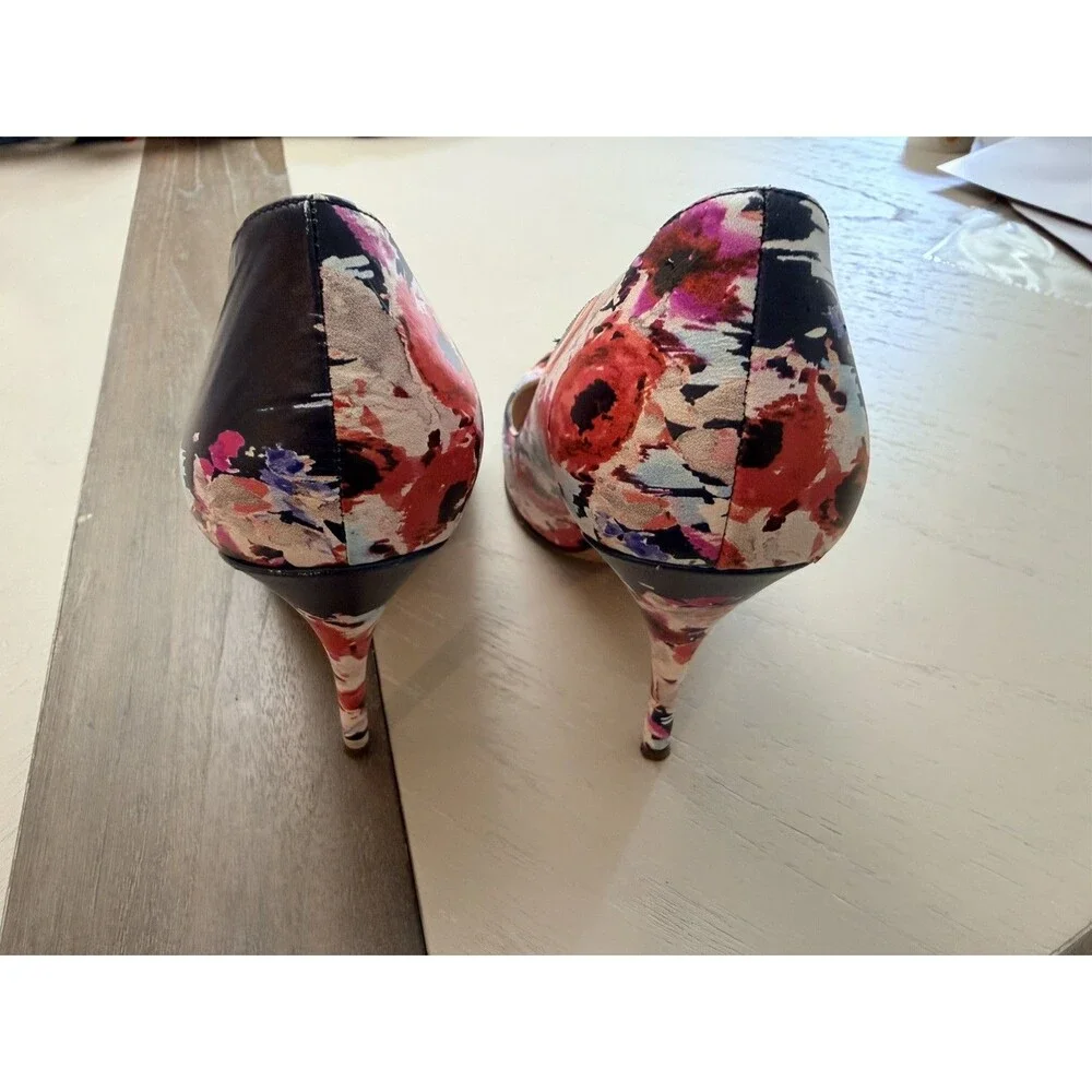 Kate Spade New York Licorice Floral Pointed-Toe Heels 8.5 B